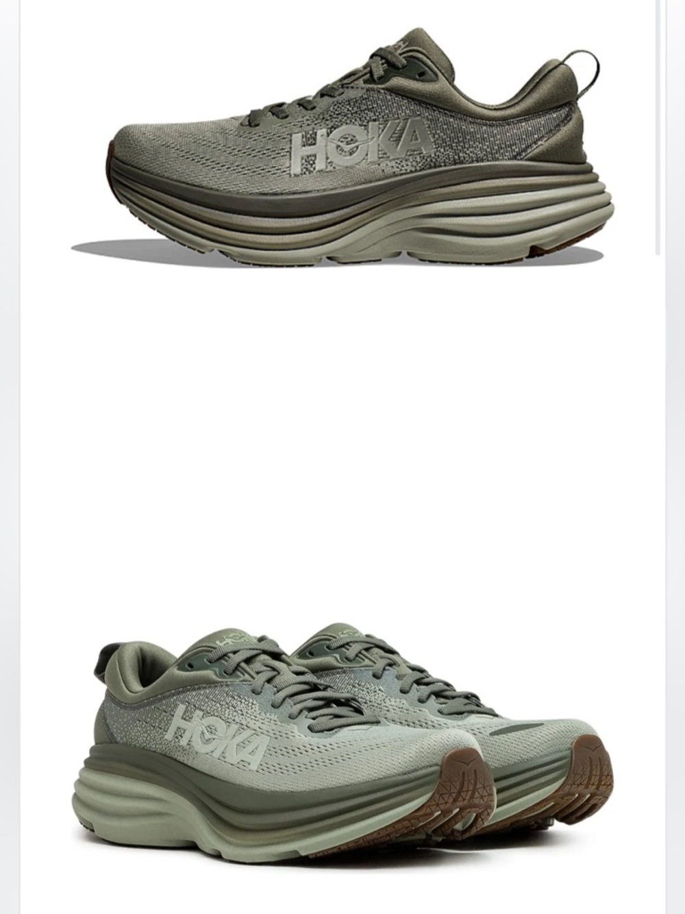 Hoka bondi 8One One Men's SLATE/BARLEY Performance Sneakers  size 11.5D new